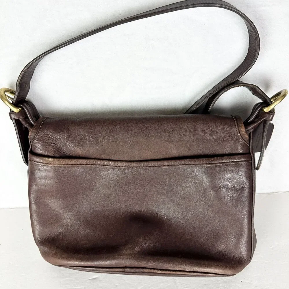 Vintage Coach 4150 Fletcher Saddle Crossbody Bag Brown